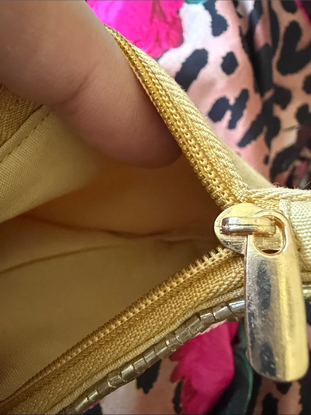 Gosh Darn It Beaded Clutch - Gold with Hot Pink Lettering